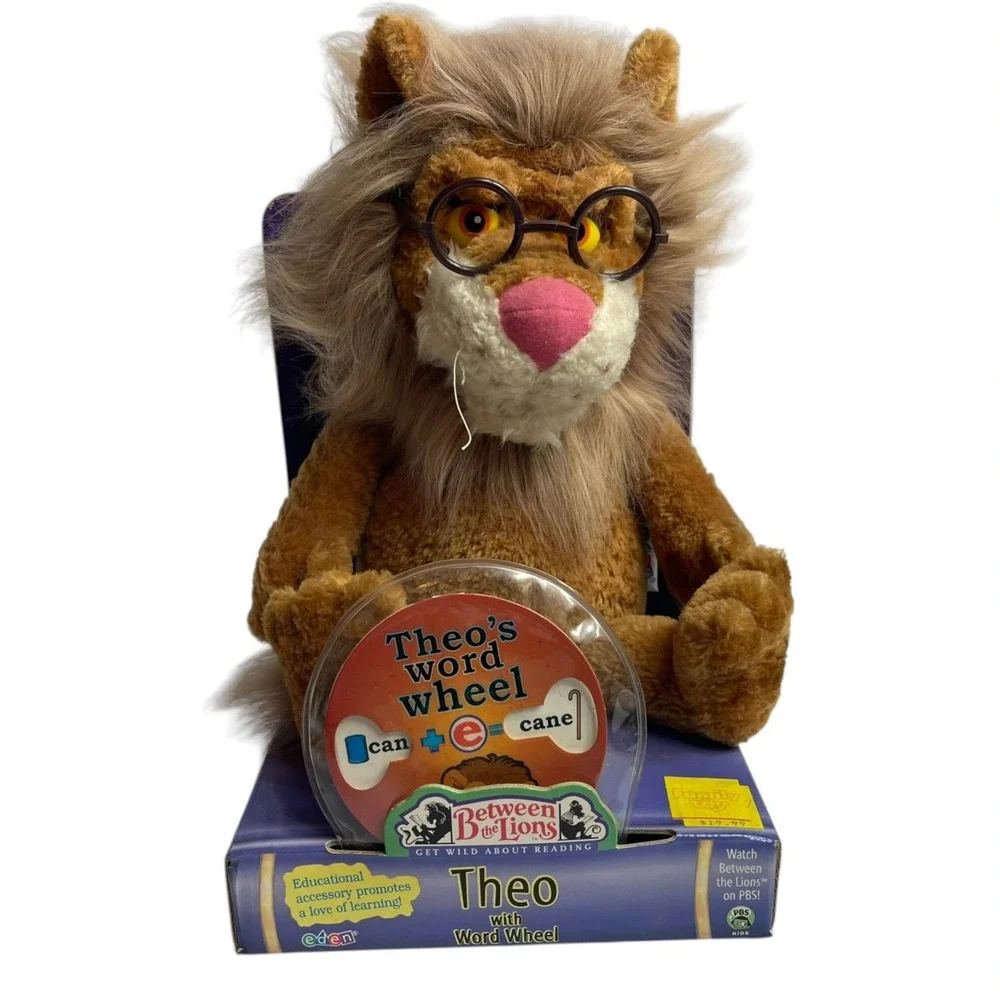 Between The Lions Theo Plush Stuffed Toy Word Wheel Educational Eden PBS